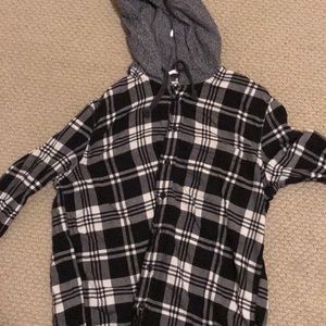American eagle hoodie flannel